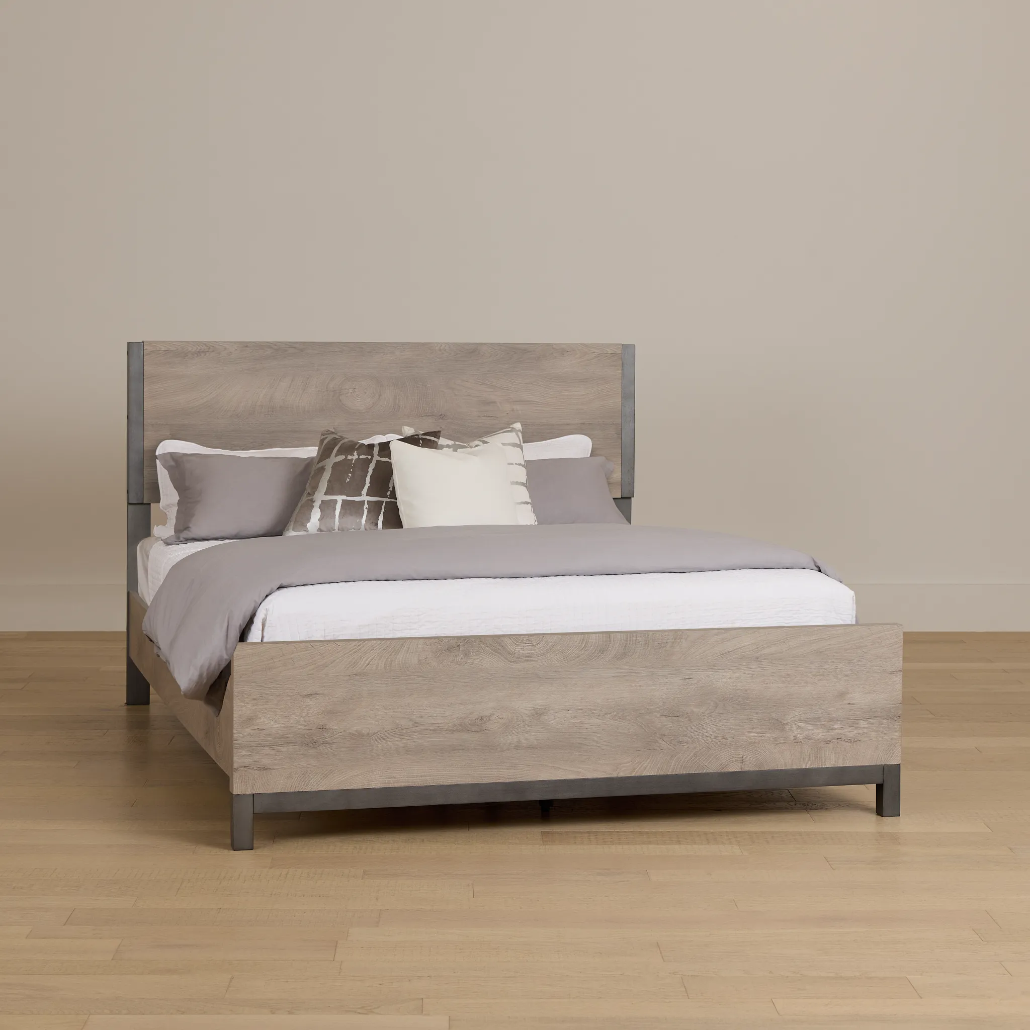 Evanston Gray Panel Bed