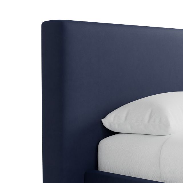 Grayton Joya Dark Blue 44" Upholstered Platform Bed