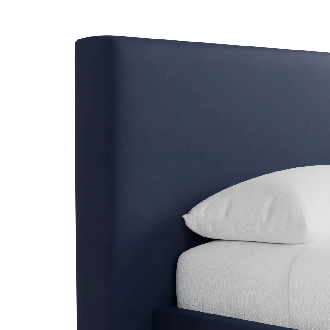 Grayton Joya Dark Blue 44" Upholstered Platform Bed Grayton Joya Dark Blue 44" Upholstered Platform Bed