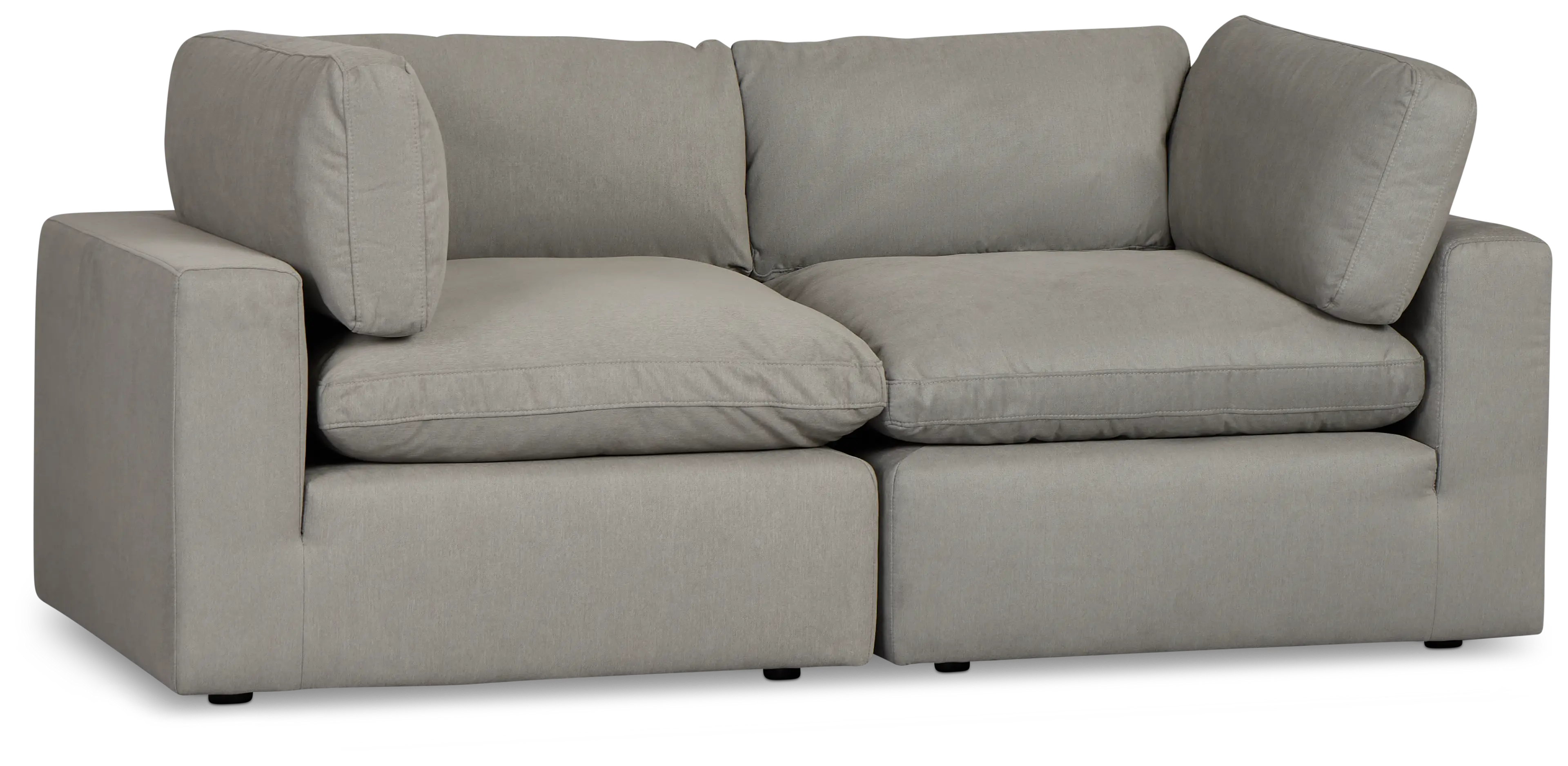 Grant Light Gray Fabric 2-piece Modular Sofa Grant Light Gray Fabric 2-piece Modular Sofa