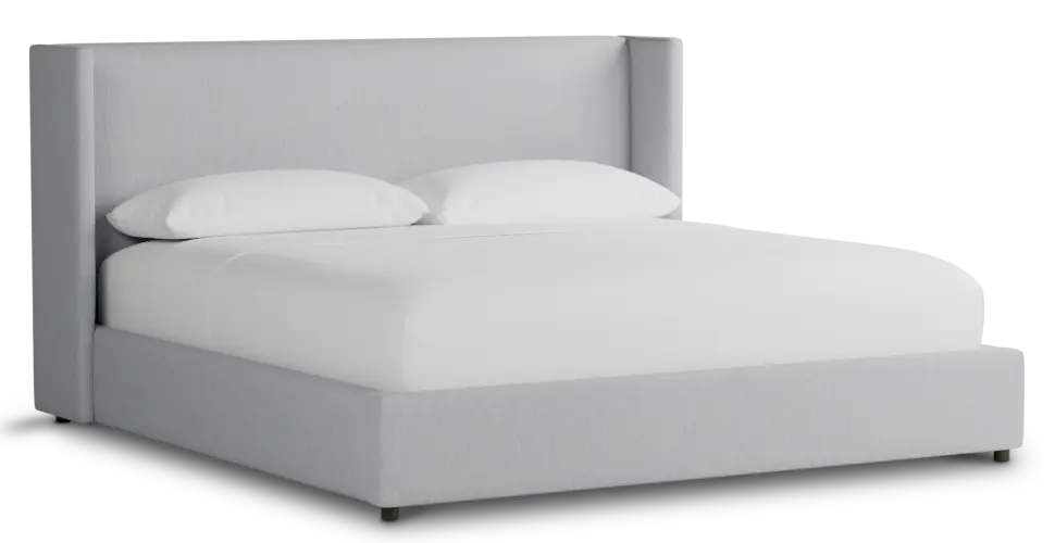 Captiva Delray Light Gray 48" Upholstered Shelter Bed Captiva Delray Light Gray 48" Upholstered Shelter Bed