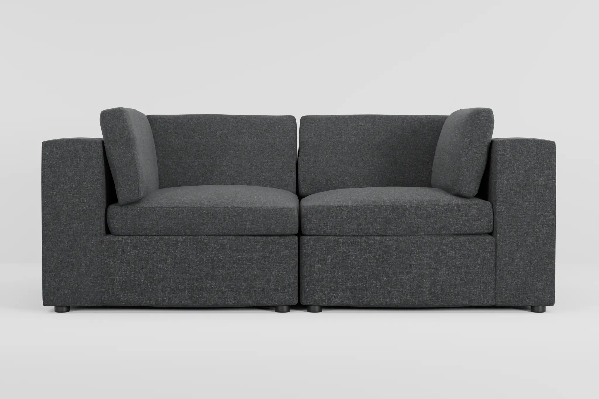 Destin Delray Dark Gray Fabric 2-piece Modular Sofa Destin Delray Dark Gray Fabric 2-piece Modular Sofa