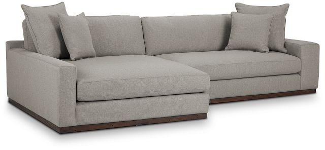 Mckenzie Light Gray Fabric Left Chaise Sectional