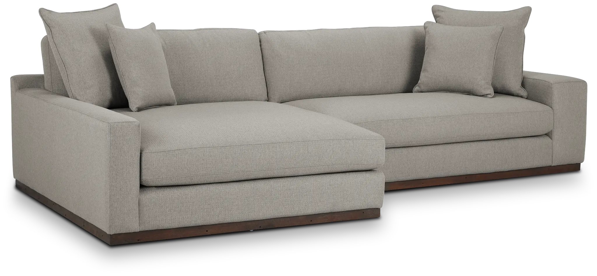 Mckenzie Light Gray Fabric Left Chaise Sectional Mckenzie Light Gray Fabric Left Chaise Sectional