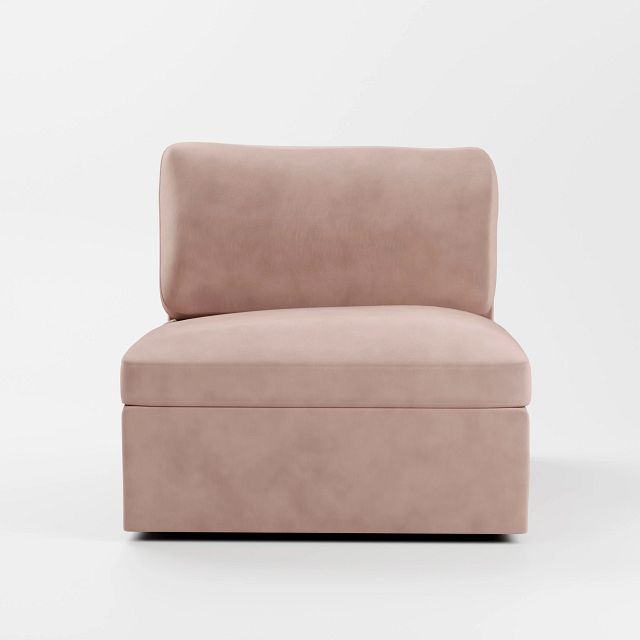 Destin Joya Light Pink Velvet Swivel Chair