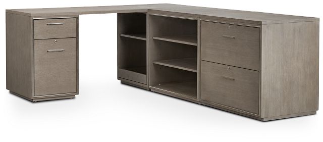 Highline Gray L Desk