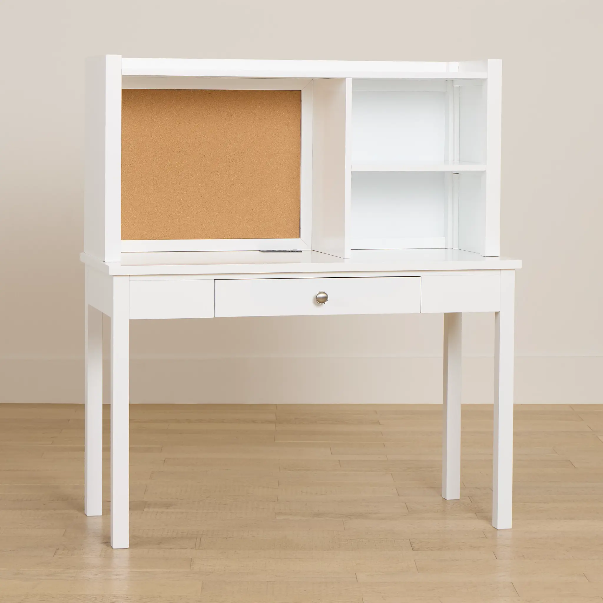 Charleston White 1-drawer Desk & Hutch Charleston White 1-drawer Desk & Hutch