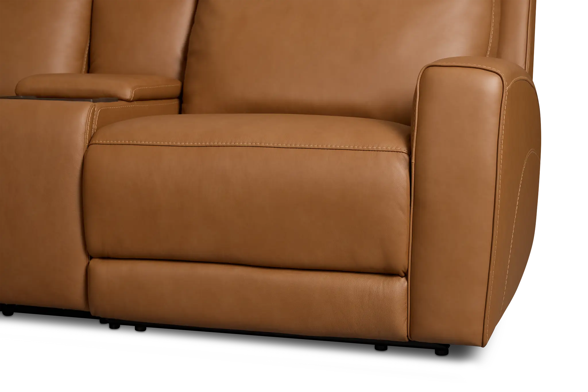 Flexsteel Belmont Medium Brown Lthr/vinyl Large Dual Power Reclining Two-arm Sectional Flexsteel Belmont Medium Brown Lthr/vinyl Large Dual Power Reclining Two-arm Sectional