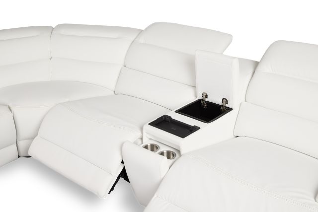 Jett White Micro Medium Triple Power 2-arm Sectional