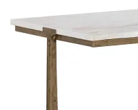 Cowart White Marble Console Table