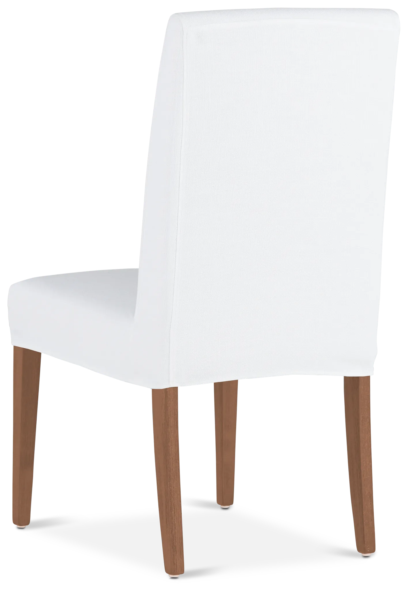 Harbor White Short Slipcover Chair With Light Tone Leg