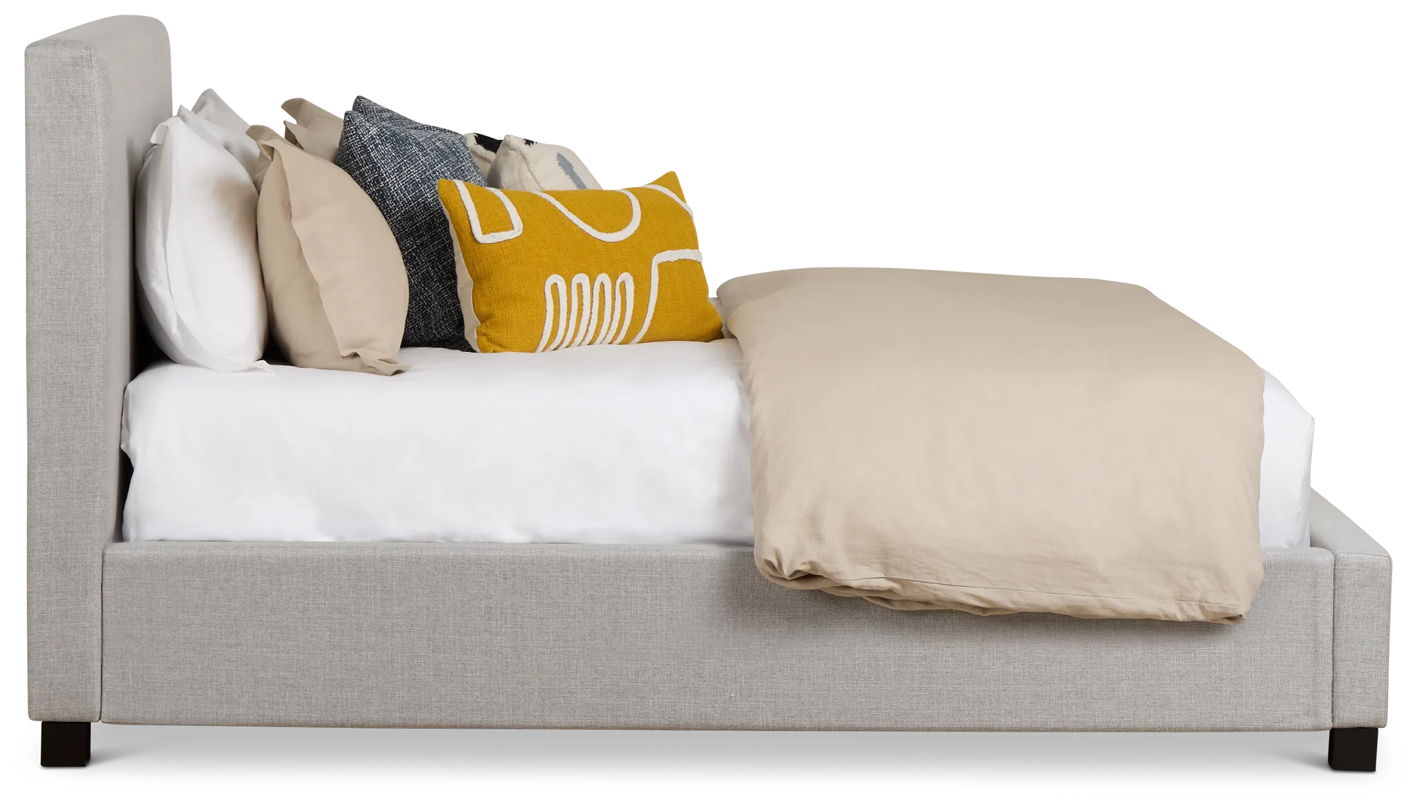 Monica Light Gray Uph Platform Bed