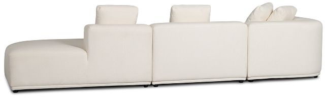 Catalina White Fabric Small Left Chaise Sectional