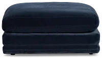 Jules Dark Blue Velvet Ottoman