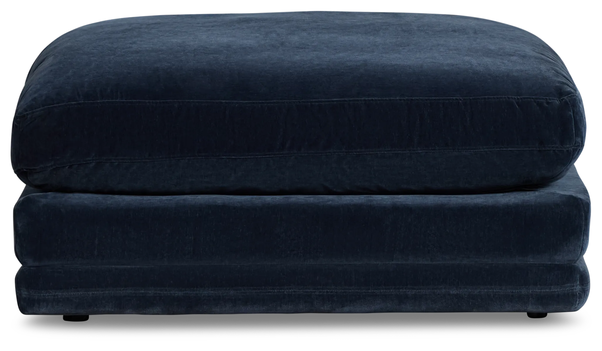 Jules Dark Blue Velvet Ottoman