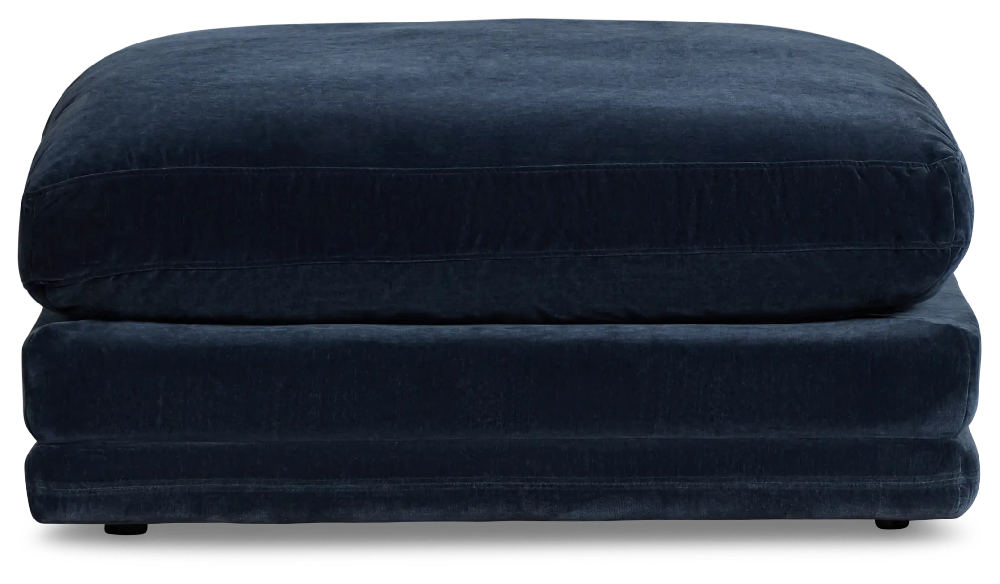Jules Dark Blue Velvet Ottoman Jules Dark Blue Velvet Ottoman
