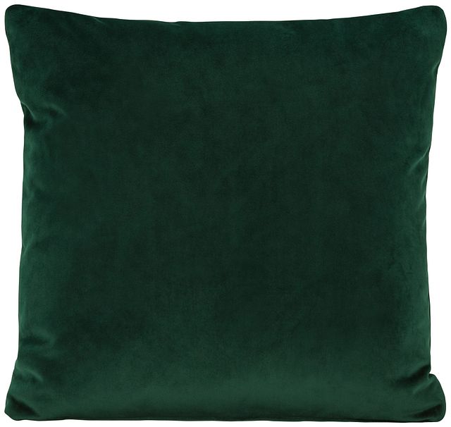 Royale Dark Green Fabric Square Accent Pillow (0)
