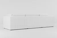 Destin Revenue White Fabric 5pc Bumper Sectional