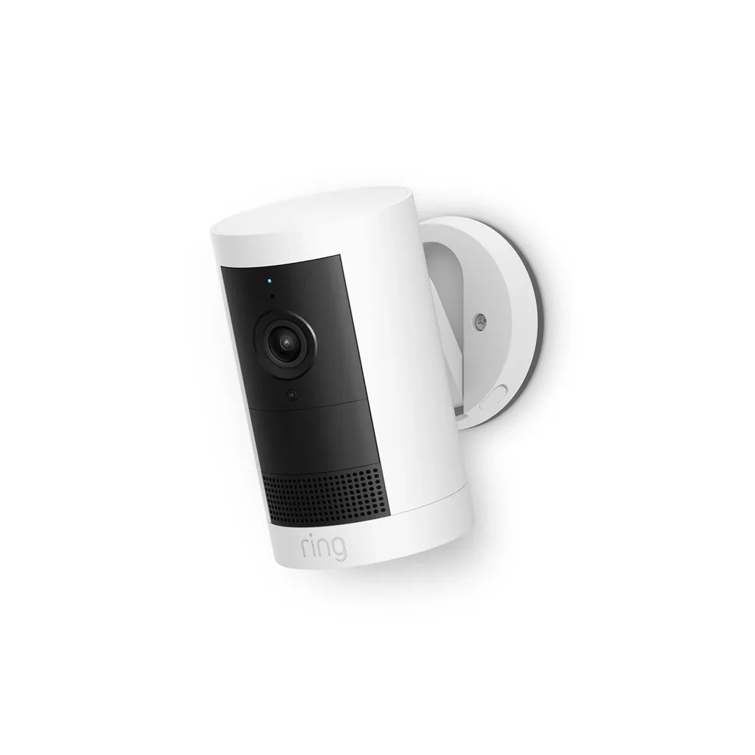 Ring Cam Plus Battery White Outdoor Security Cameras