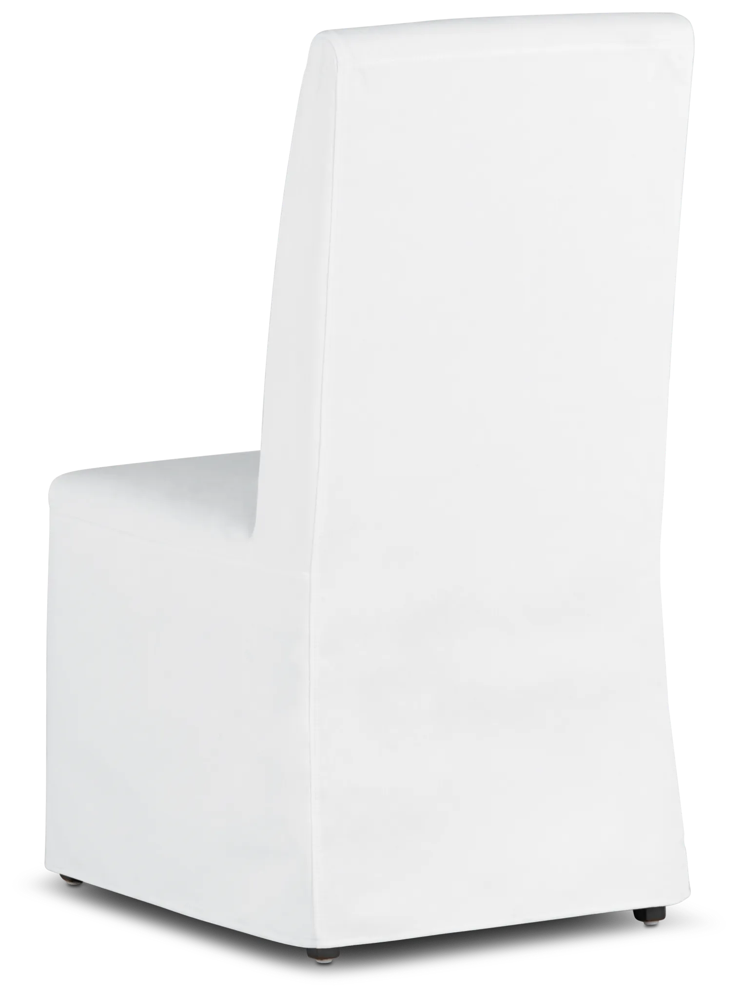 Harbor White Long Slipcover Chair With Dark-tone Leg