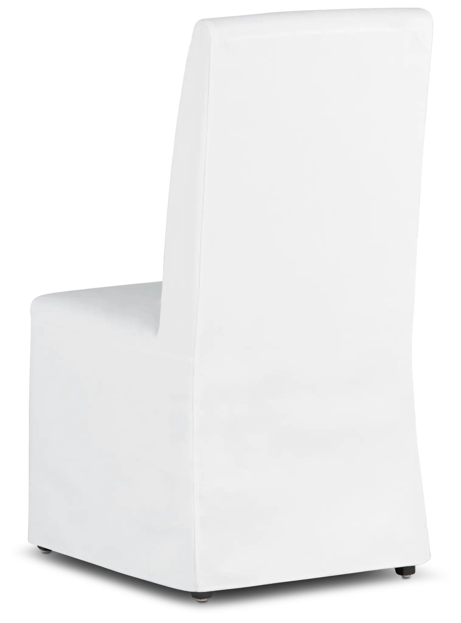 Harbor White Long Slipcover Chair With Dark-tone Leg Harbor White Long Slipcover Chair With Dark-tone Leg