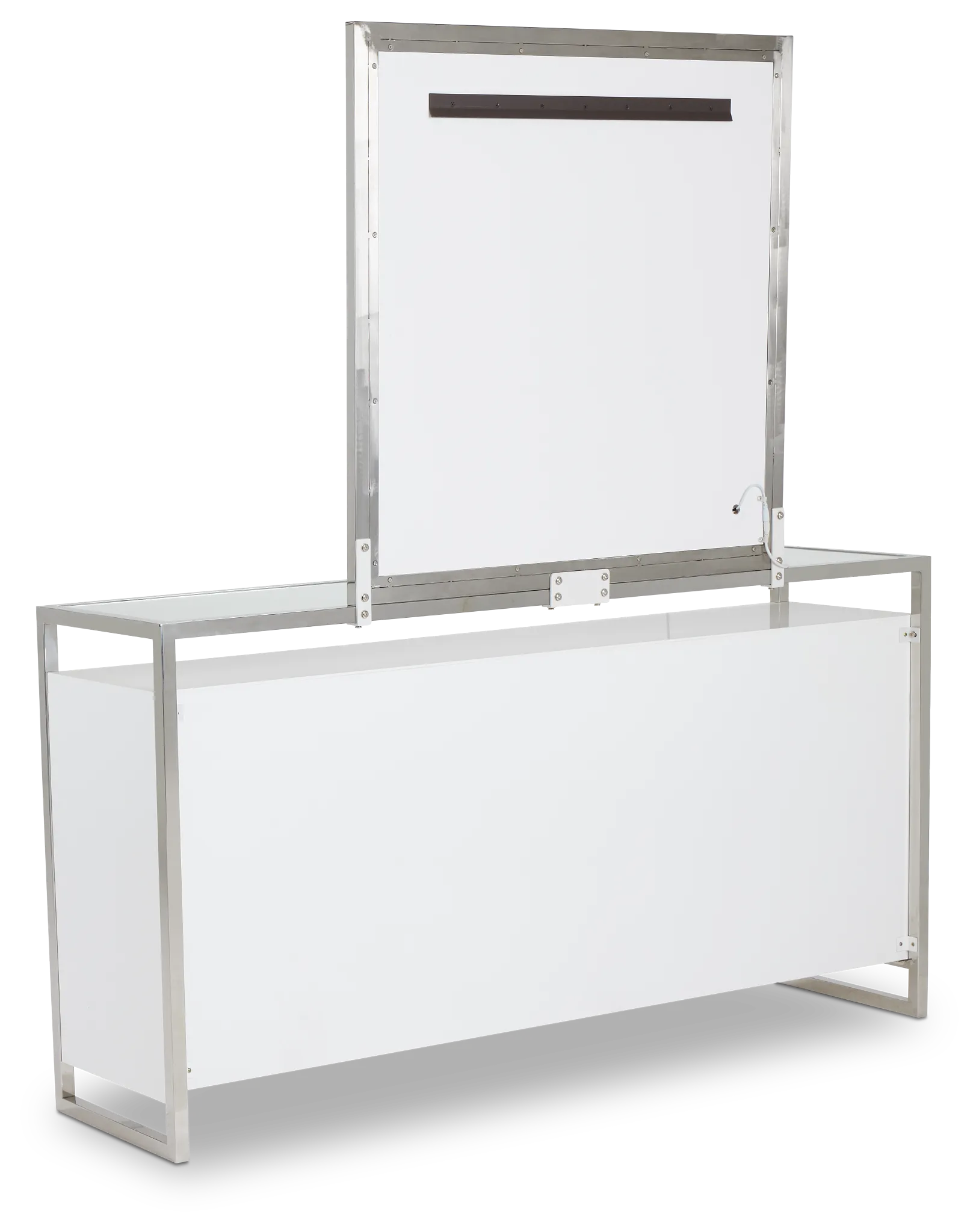 Miami White Dresser & Mirror