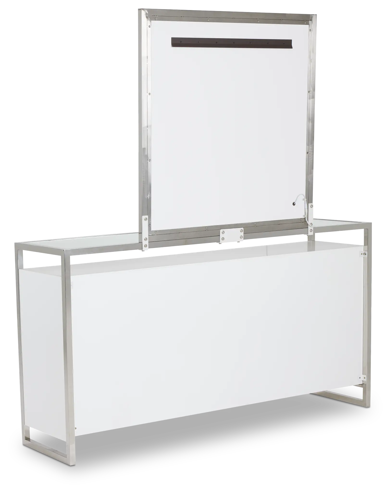 Miami White Dresser & Mirror Miami White Dresser & Mirror