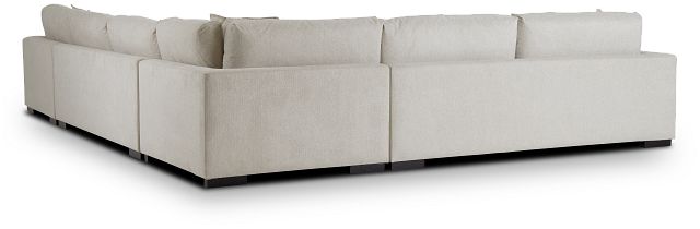 Emery Light Beige Fabric Medium Right Chaise Sectional