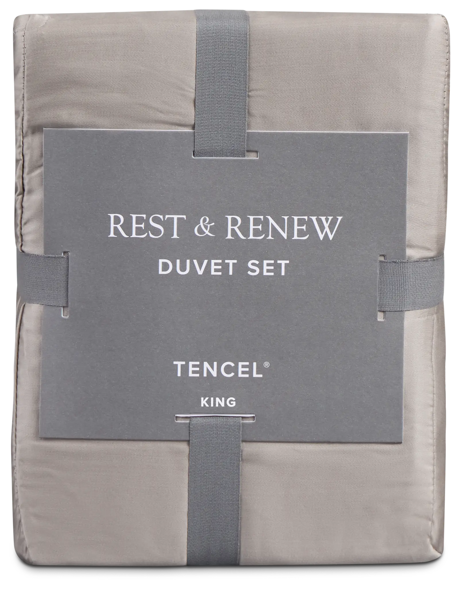Rest & Renew Tencel Gray 300 Thread Duvet Set Rest & Renew Tencel Gray 300 Thread Duvet Set