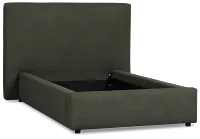 Grayton Sutton Green 44" Upholstered Platform Bed