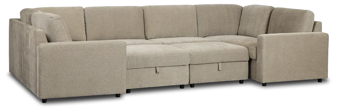 Addie Gray Fabric 8-piece Pit Storage Sectional