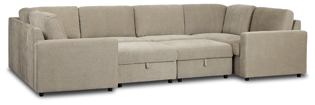 Addie Gray Fabric 8-piece Pit Storage Sectional Addie Gray Fabric 8-piece Pit Storage Sectional