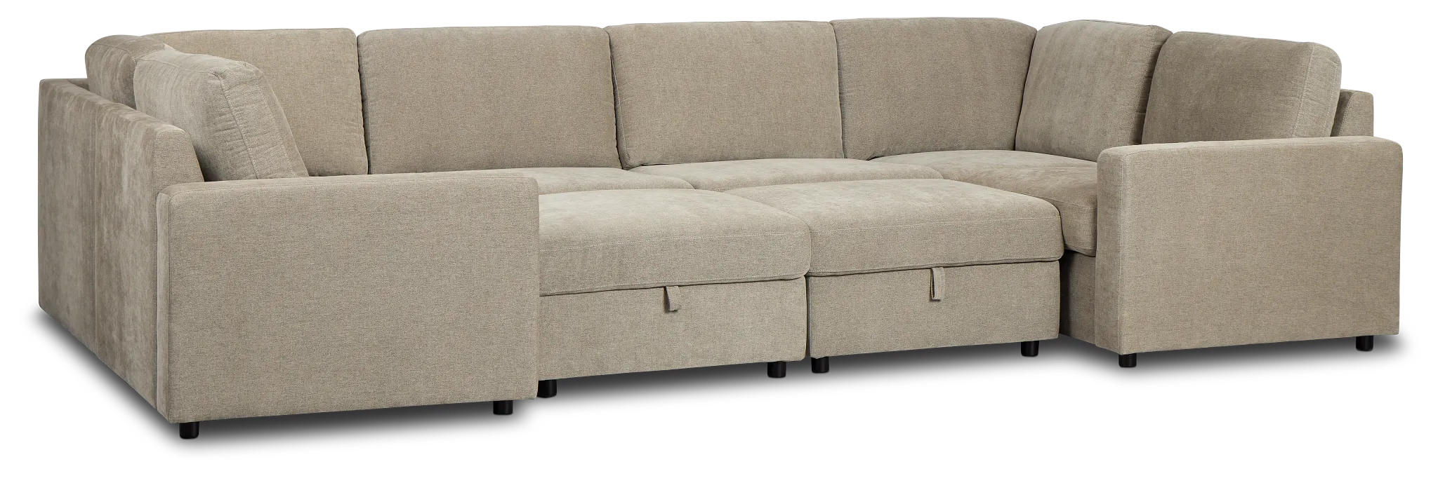 Addie Gray Fabric 8-piece Pit Storage Sectional