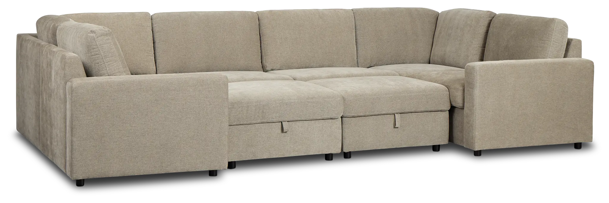 Addie Gray Fabric 8-piece Pit Storage Sectional Addie Gray Fabric 8-piece Pit Storage Sectional