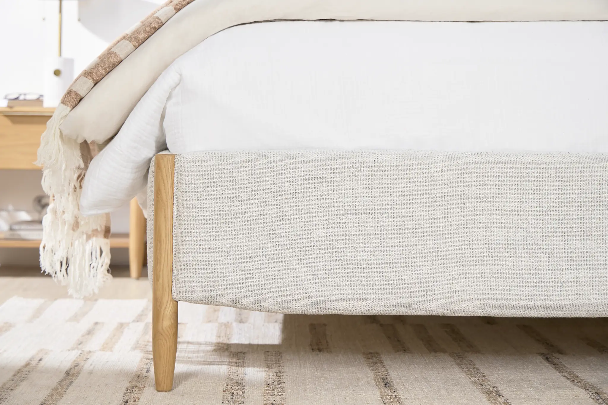 Stockton White Uph Panel Bed Stockton White Uph Panel Bed