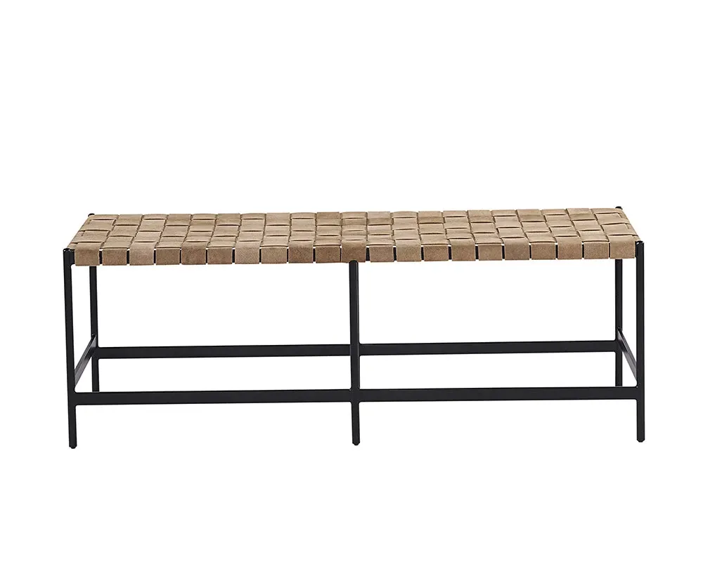 Samara Brown Woven Bench