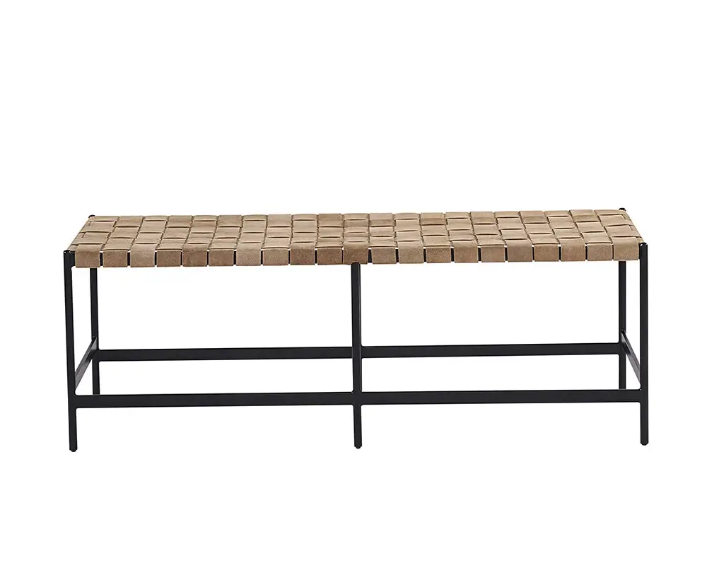 Samara Brown Woven Bench Samara Brown Woven Bench