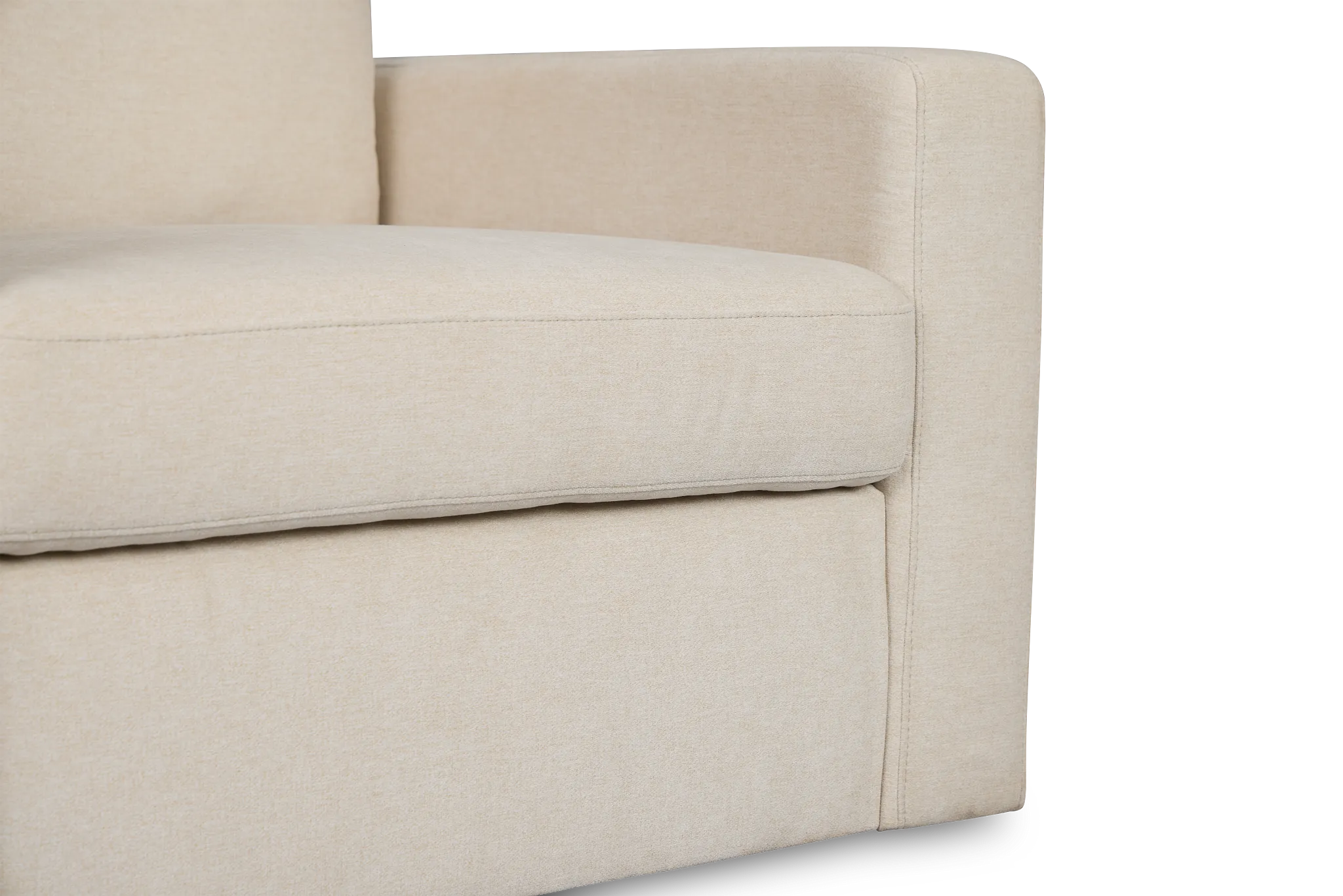 Addie Beige Fabric 3-piece Modular Storage Sofa