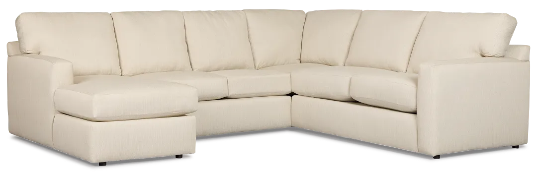 Rhodes Beige Fabric Medium Left Chaise Sectional