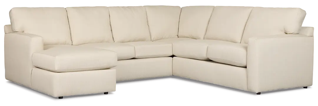 Rhodes Beige Fabric Medium Left Chaise Sectional Rhodes Beige Fabric Medium Left Chaise Sectional