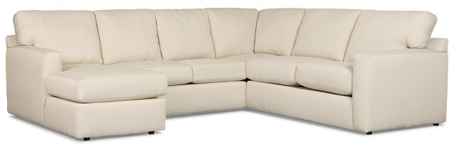 Rhodes Beige Fabric Medium Left Chaise Sectional