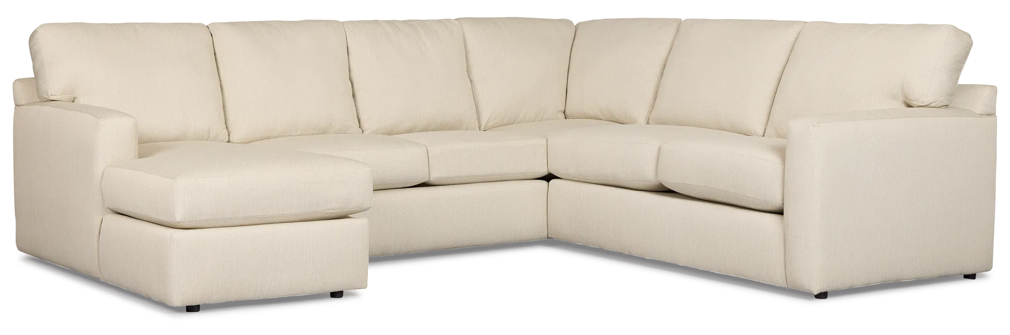 Rhodes Beige Fabric Medium Left Chaise Sectional