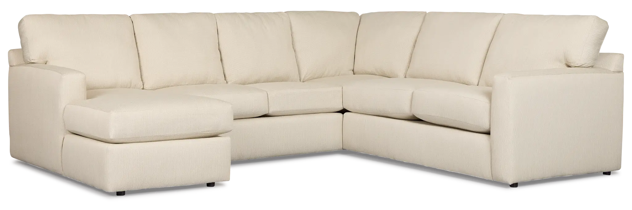 Rhodes Beige Fabric Medium Left Chaise Sectional Rhodes Beige Fabric Medium Left Chaise Sectional