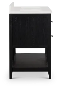 Alden Black 60" Double Bathroom Vanity