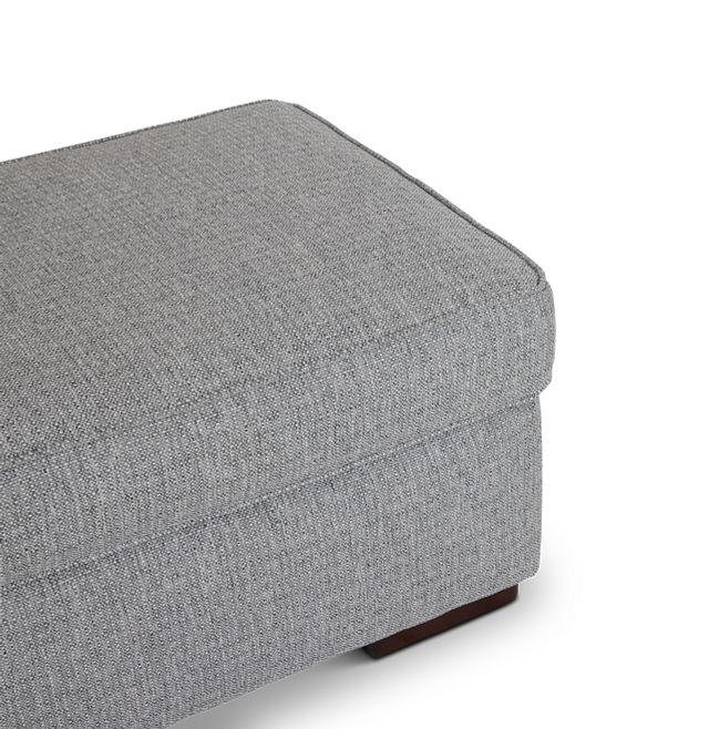 Austin Gray Fabric Ottoman