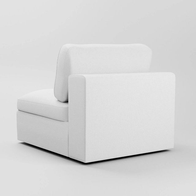 Destin Delray White Fabric Swivel Chair