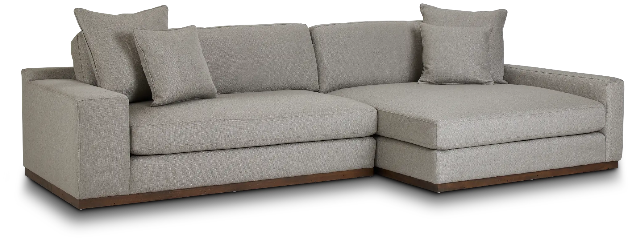 Mckenzie Light Gray Fabric Right Chaise Sectional Mckenzie Light Gray Fabric Right Chaise Sectional