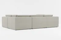 Destin Elite Gray Fabric 6-piece Pit Sectional