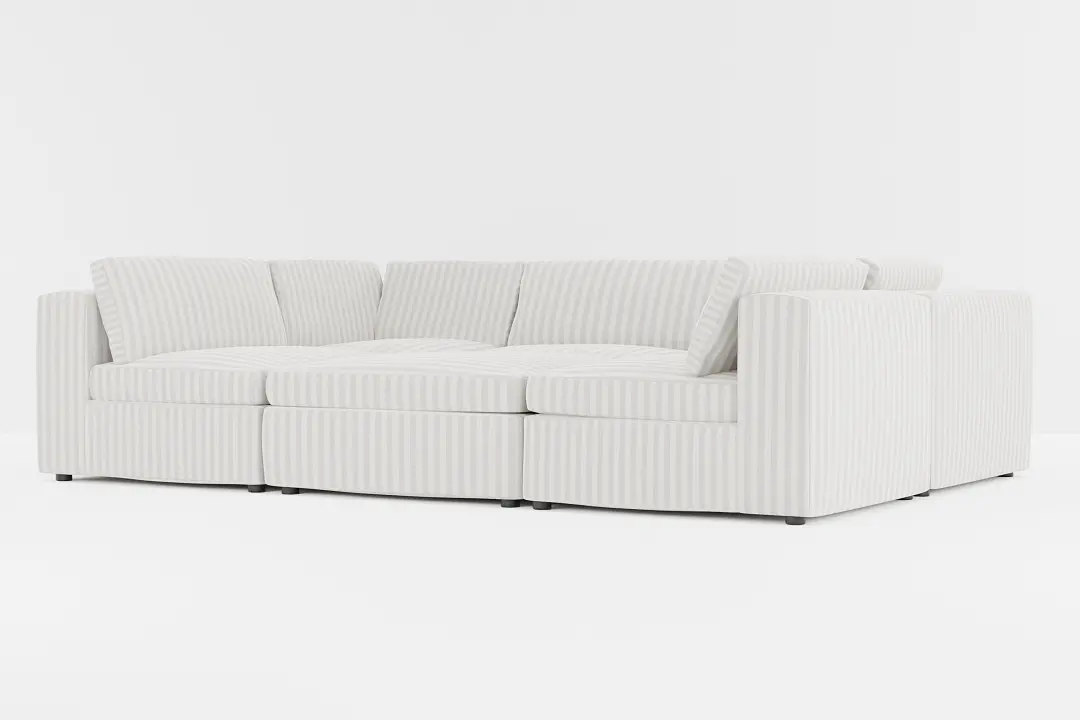 Destin Sea Lane Light Gray Fabric 6-piece Pit Sectional Destin Sea Lane Light Gray Fabric 6-piece Pit Sectional