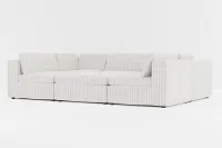 Destin Sea Lane Light Gray Fabric 6-piece Pit Sectional